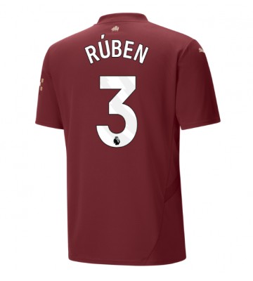 Manchester City Ruben Dias #3 Tercera Equipación 2024-25 Manga Corta